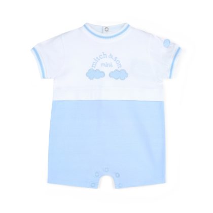 Mitch & Son Ms25011 RAINBOW T-SHIRT ROMPER White
