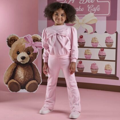 A Dee W252512 LUNA BOW FLARE TRACKSUIT Pink