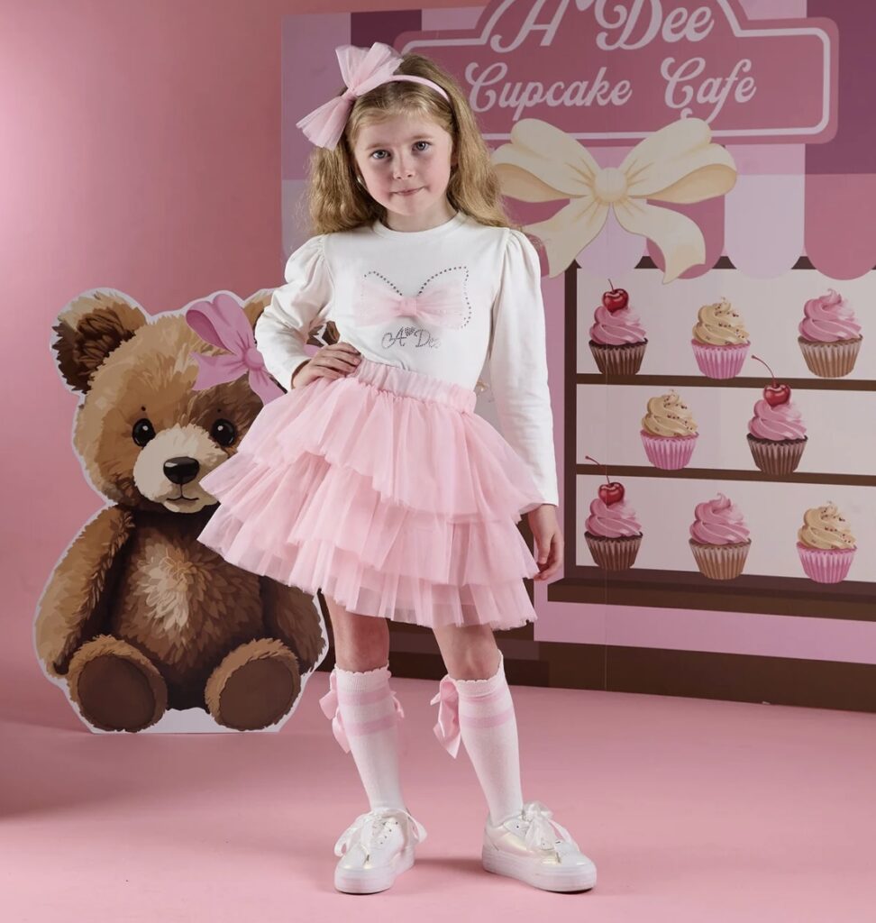A Dee W252514 MACKENZIE TULLE SKIRT SET White