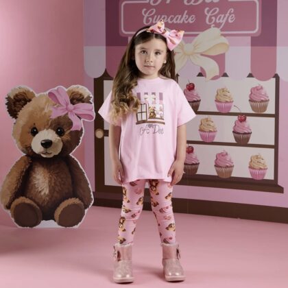 A Dee W252530 MIMI SHORT SLEEVE LEGGING SET Pink