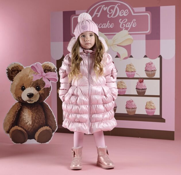 A Dee W252205 MONTANA PADDED LONG METALLIC JACKET Pink - Image 2