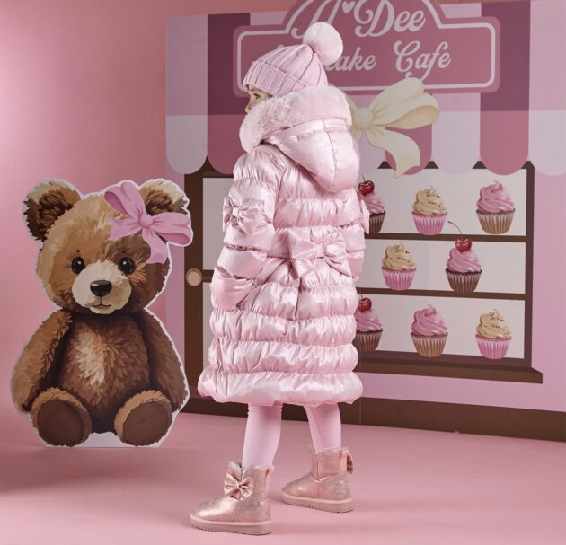 A Dee W252205 MONTANA PADDED LONG METALLIC JACKET Pink - Image 4