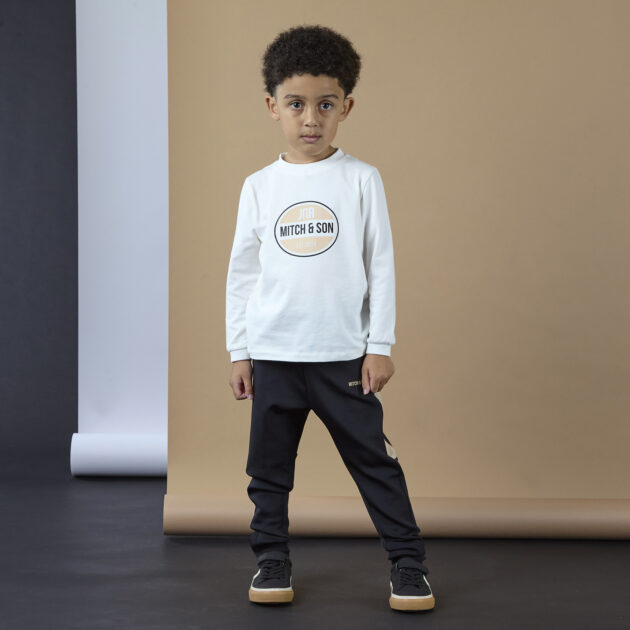 Mitch & Son Ms25615 LEWIS LOGO LONG SLEEVE TOP White - Image 3