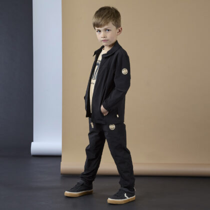 Mitch & Son Ms25612 JUSTIN NYLON TROUSERS Black
