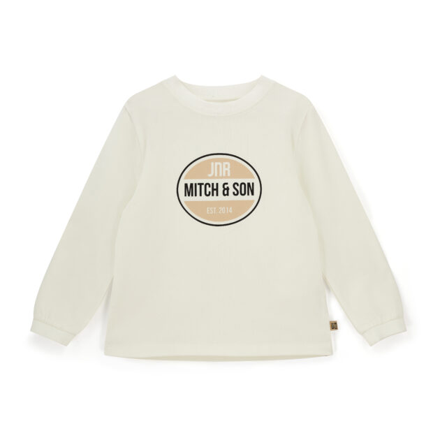 Mitch & Son Ms25615 LEWIS LOGO LONG SLEEVE TOP White