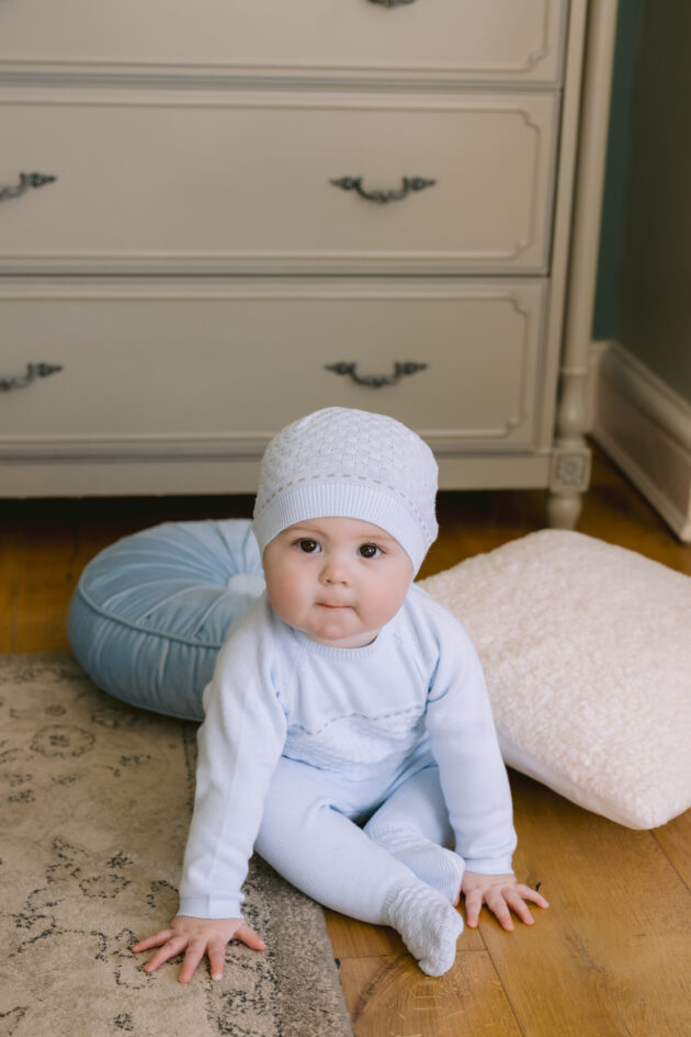 Emile Et Rose 6513Pb 2PC KNIT KARL Blue