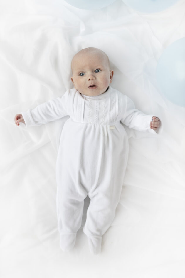Blues Baby Bb1109w WHITE TEDDY BEAR VELOUR SLEEPER White