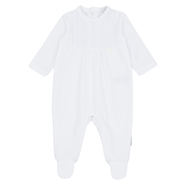 Blues Baby Bb2073 WHITE VELOUR ALL IN ONE White