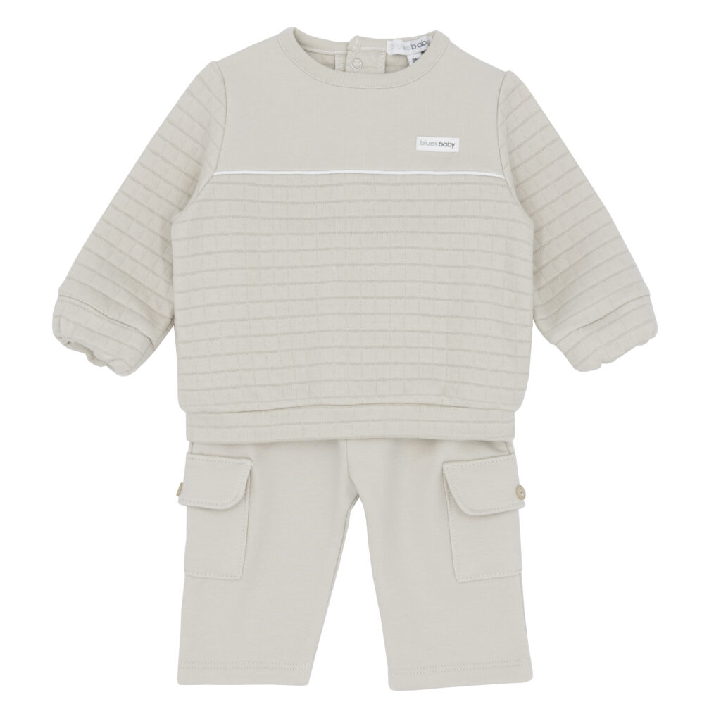 Blues Baby Bb2225 CREW NECK SWEATSHIRT & TROUSER SET Beige