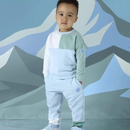 Mitch & Son Ms25405 JOHN CUT N SEW CREWNECK TRACKSUIT Blue