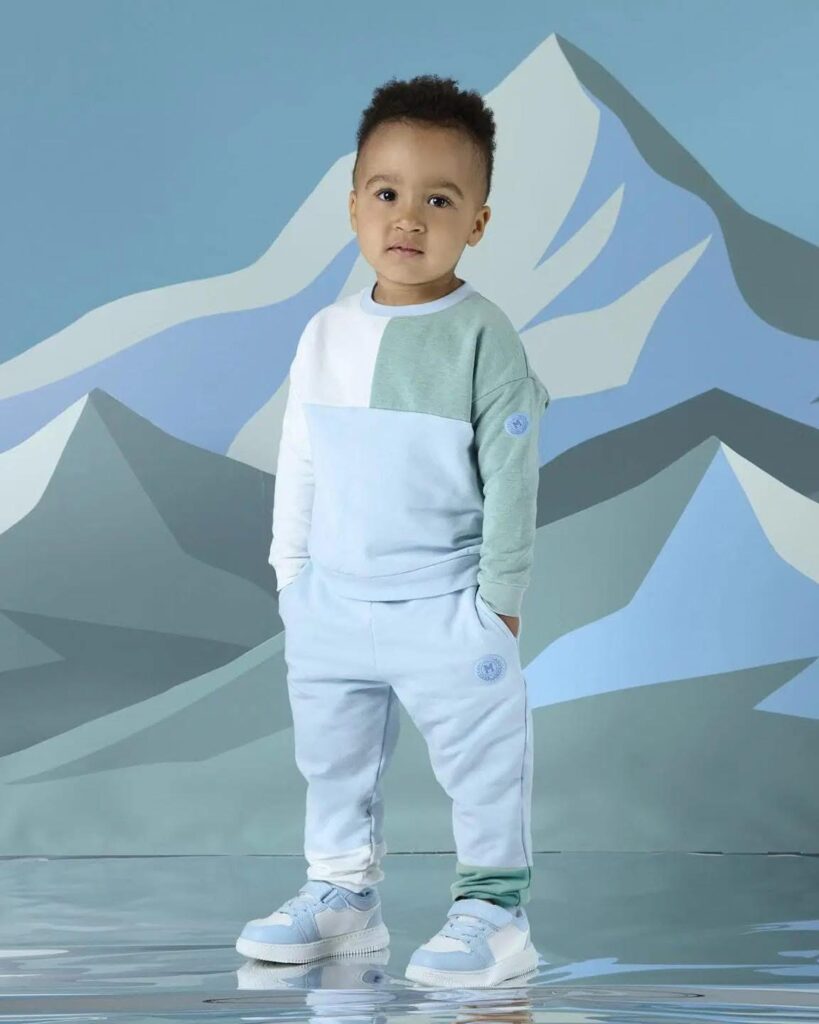 Mitch & Son Ms25405 JOHN CUT N SEW CREWNECK TRACKSUIT Blue