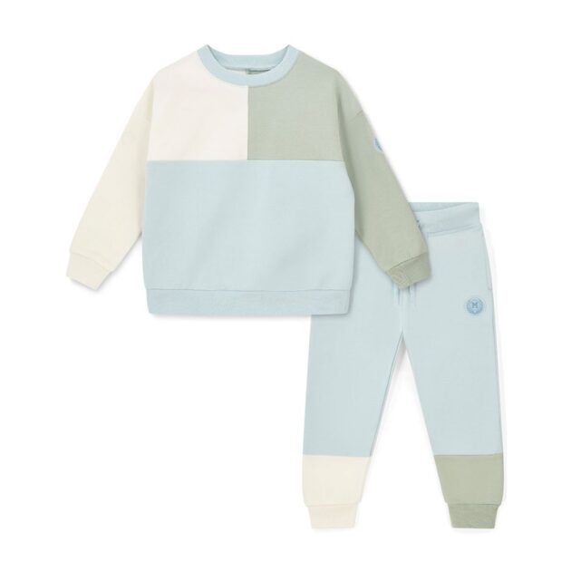 Mitch & Son Ms25405 JOHN CUT N SEW CREWNECK TRACKSUIT Blue - Image 3
