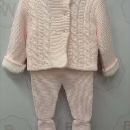 Sardon 025Ve-313 2/P HOODED COAT+TROUSERS W/FEET Pink