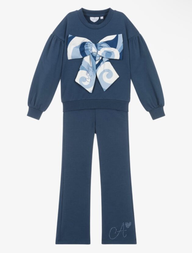 A Dee W253523 LUNA BOW FLARE TRACKSUIT Navy - Image 2