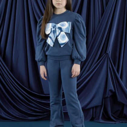 A Dee W253523 LUNA BOW FLARE TRACKSUIT Navy