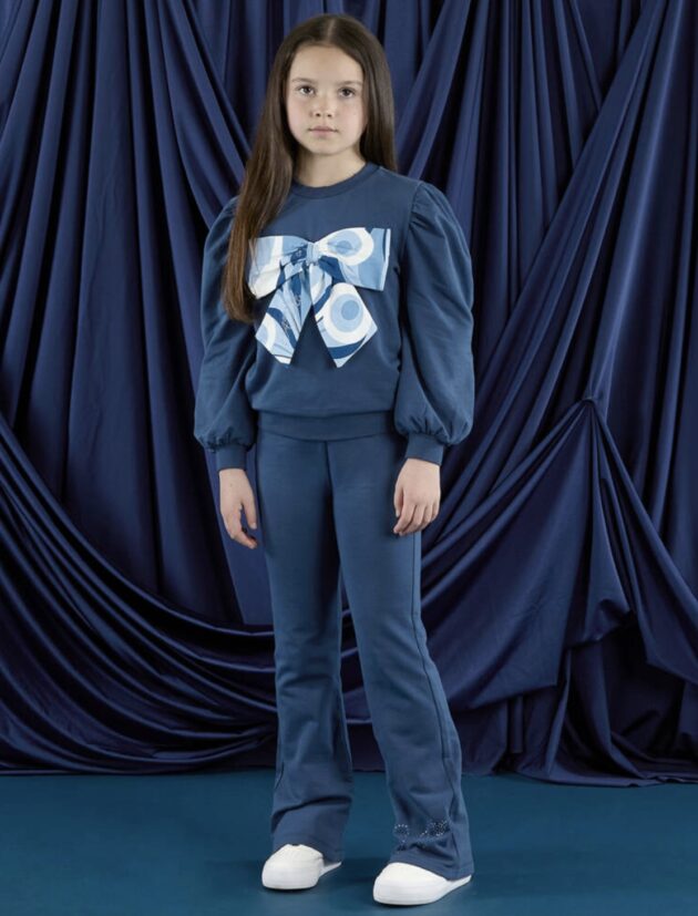 A Dee W253523 LUNA BOW FLARE TRACKSUIT Navy