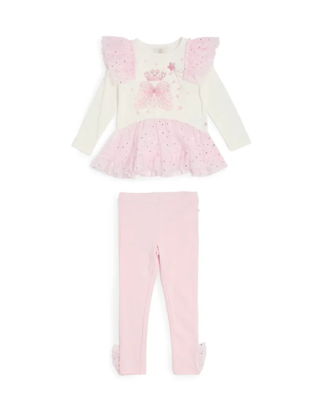 Caramelo Kids 3498108 ROYAL MAGIC LEGGING SET Pink