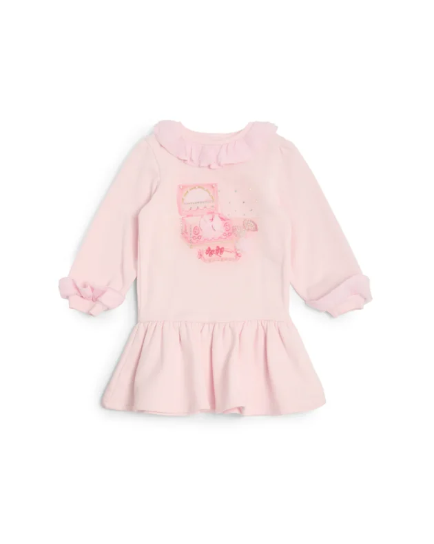 Caramelo Kids 3421118 JEWELLERY BOX SWEAT DRESS Pink