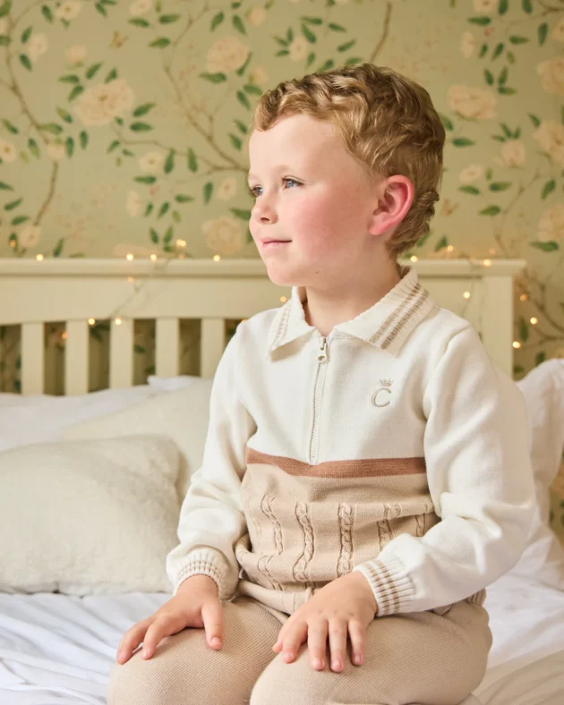 Caramelo Kids 2050183 KNITTED TRACKSUIT Mink - Image 3