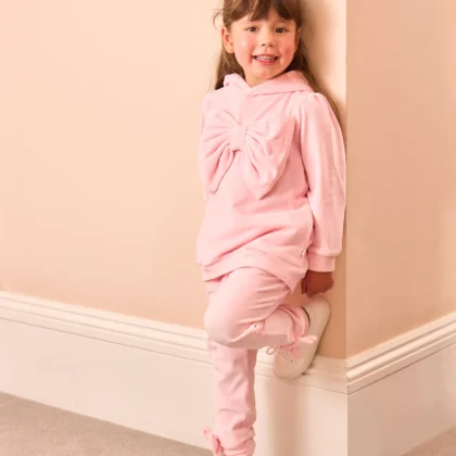 Caramelo Kids 342296 VELOUR TRACKSUIT Pink