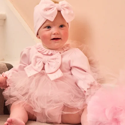 Caramelo Kids 0315245 TWOFER TULLE BODYSUIT Pink