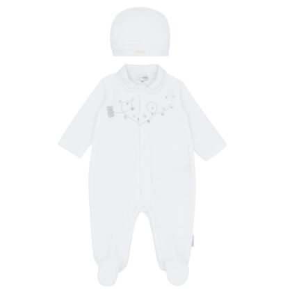 Blues Baby Bb2078w VELOUR ALL IN WHITE WITH HAT White
