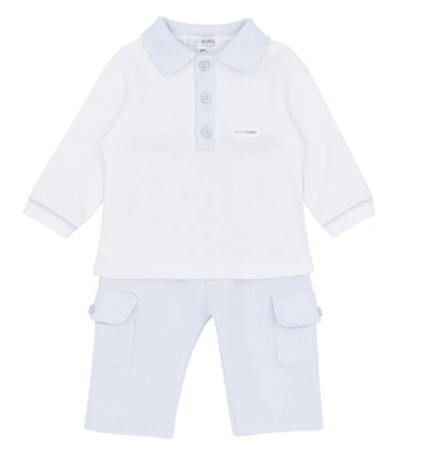 Blues Baby Bb2220 POLO AND TROUSER SET Blue