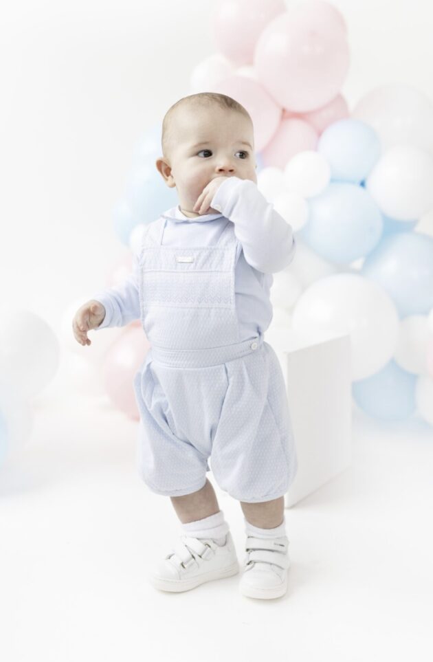 Blues Baby Bb2172 BLUE BLOOMER DUNAGREE SET Blue