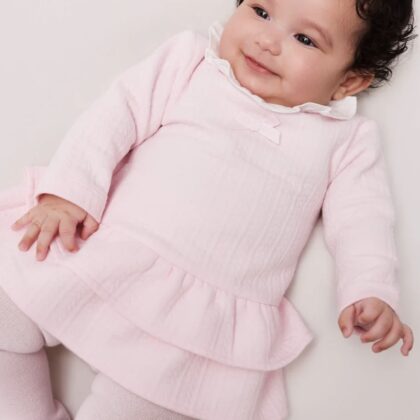 Tutto Piccolo 2290W25 DRESS & TIGHTS Pink