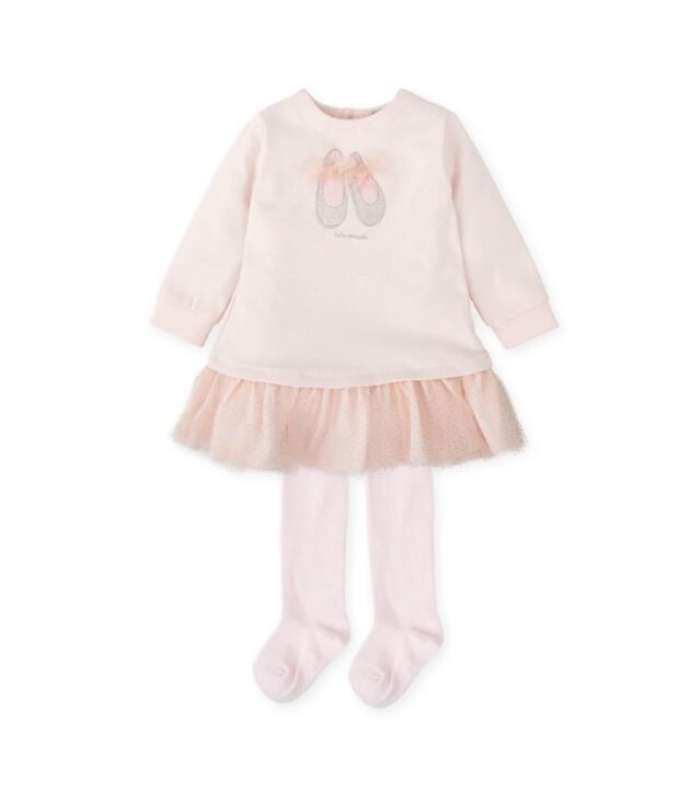 Tutto Piccolo 2291W25 DRESS AND TIGHTS Pink - Image 2