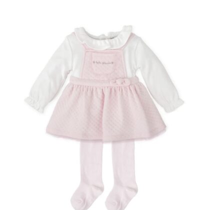 Tutto Piccolo 2292W25 DRESS AND TIGHTS Pink