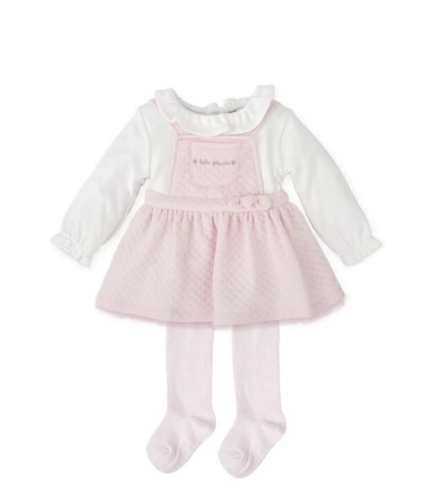 Tutto Piccolo 2292W25 DRESS AND TIGHTS Pink