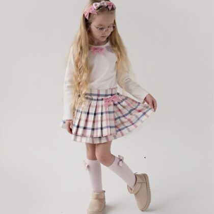 Daga 10287 CHILDRENS SHIRT M & SKIRT White