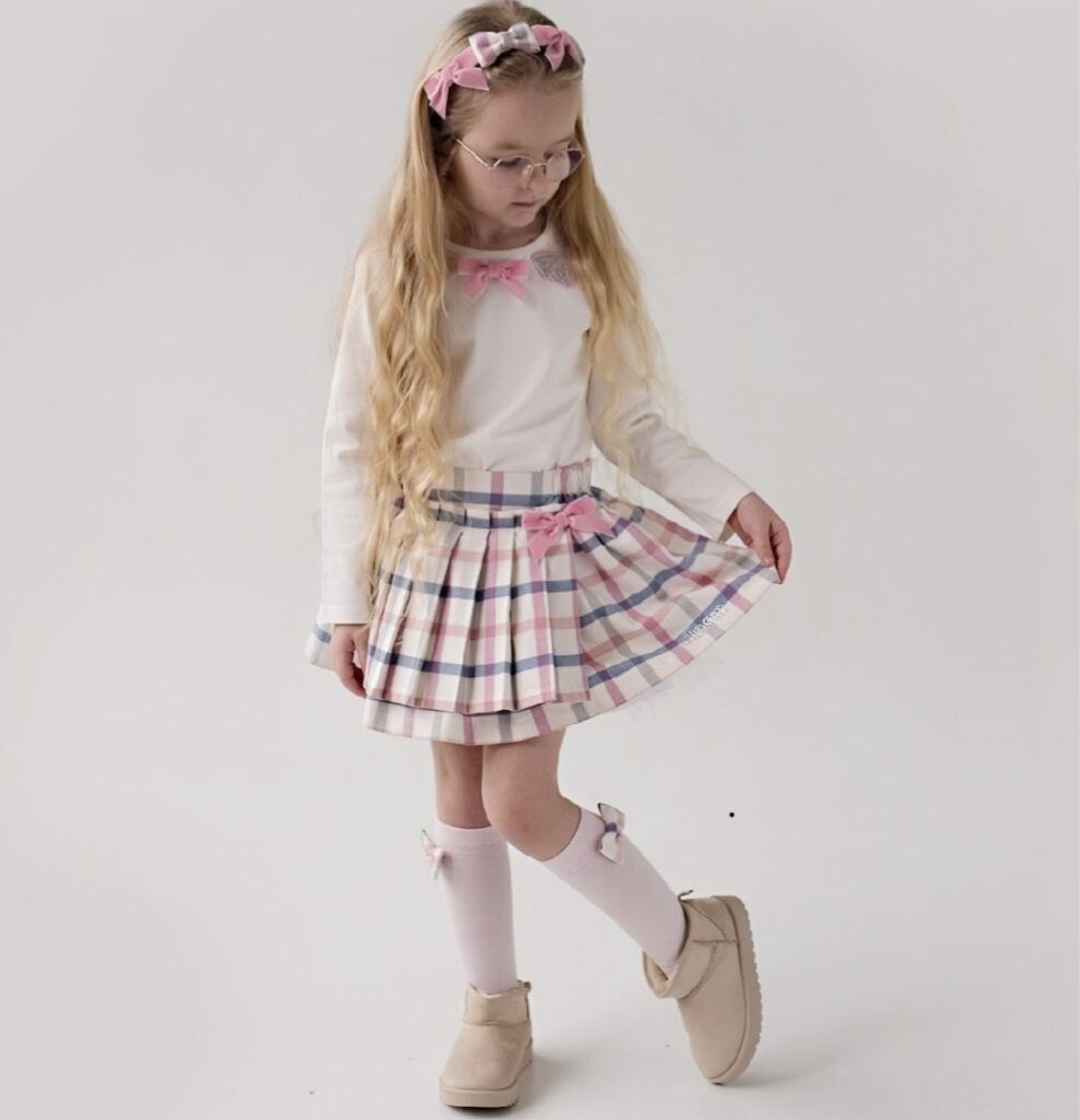 Daga 10287 CHILDRENS SHIRT M & SKIRT White