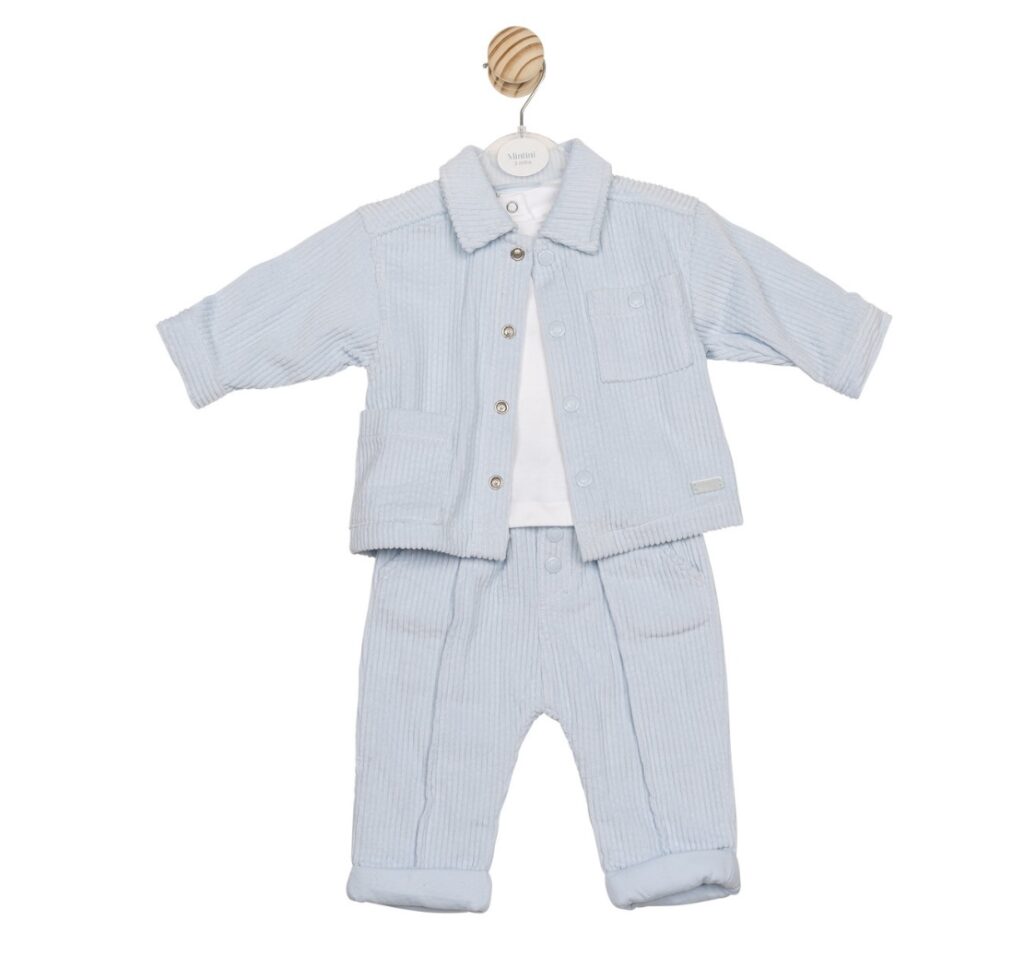 Mintini Mb6566a TOP,TROUSER AND SHIRT Blue