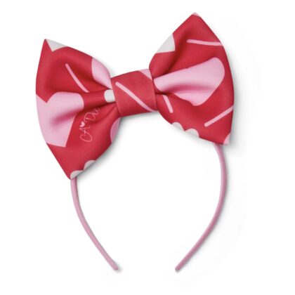 A Dee W251906 LANE HEART PRINT BOW HAIRBAND Red