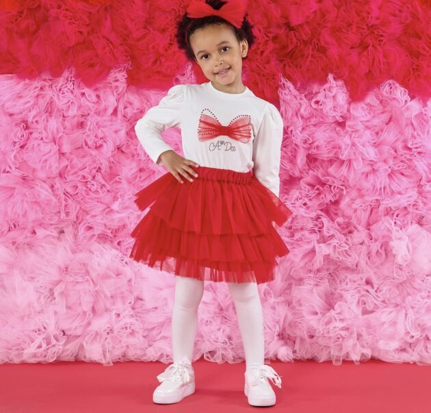 A Dee W251507 LAYLA TULLE SKIRT SET Red