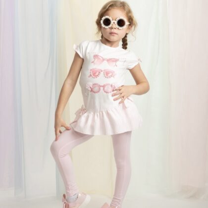 Caramelo Kids 3498119 SUNGLASSES LEGGING SET Pink