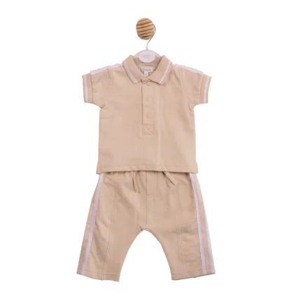 Mintini Mb6995a POLO AND TROUSER SET Beige