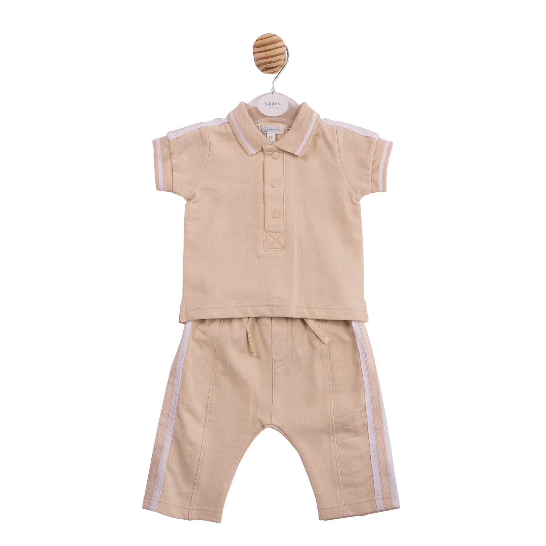 Mintini Mb6995a POLO AND TROUSER SET Beige