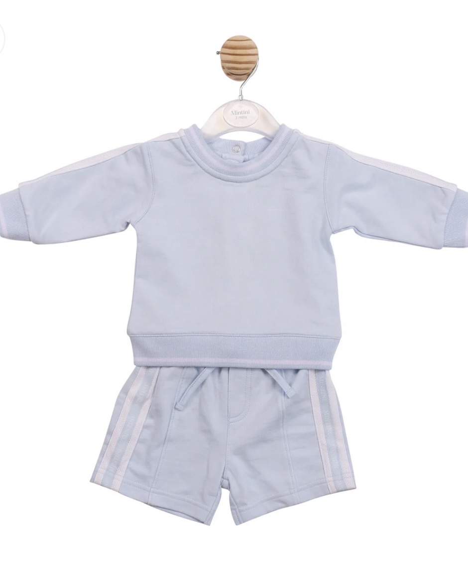 Mintini Mb6986a SWEATSHIRT AND SHORT Blue