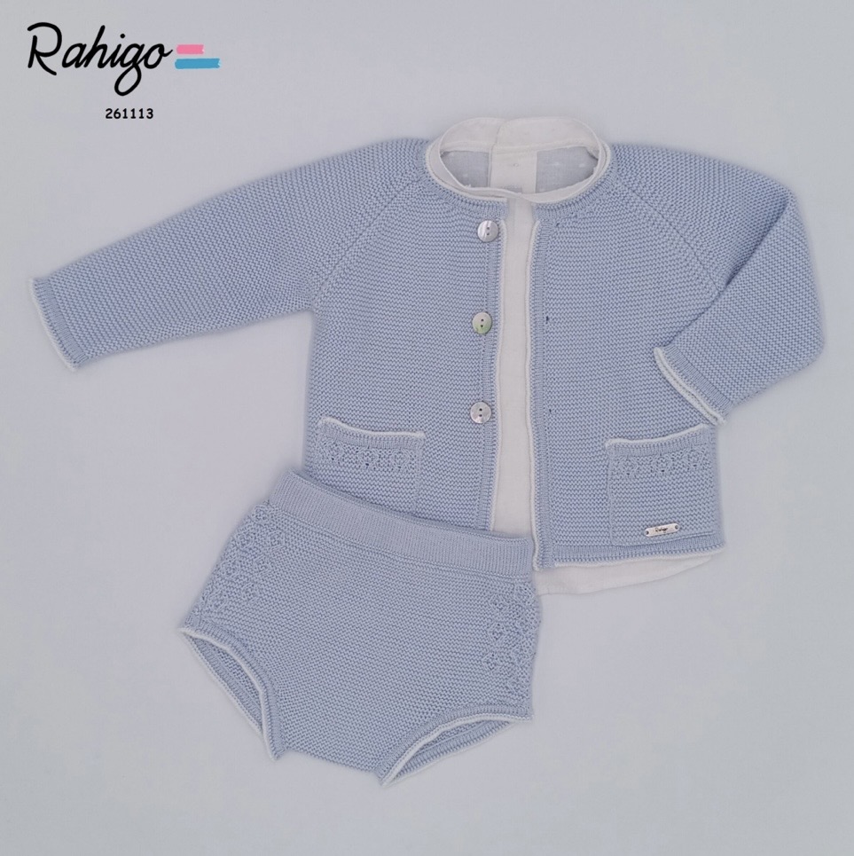 Rahigo 261113 JAM PANT, BLOUSE AND CARDIGAN Blue - Image 4