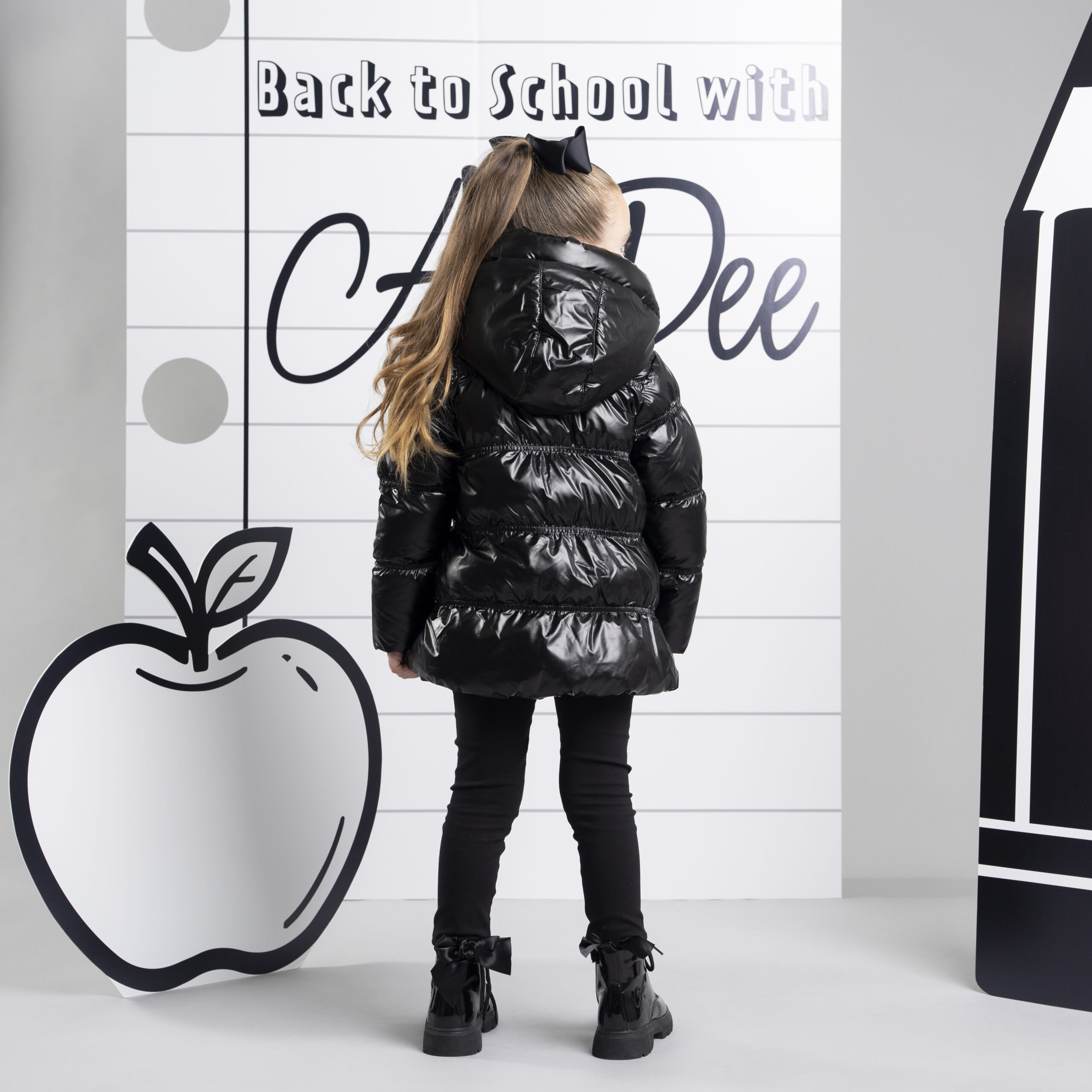 A Dee W266201 LUNA SHORT BTS JACKET Black - Image 3