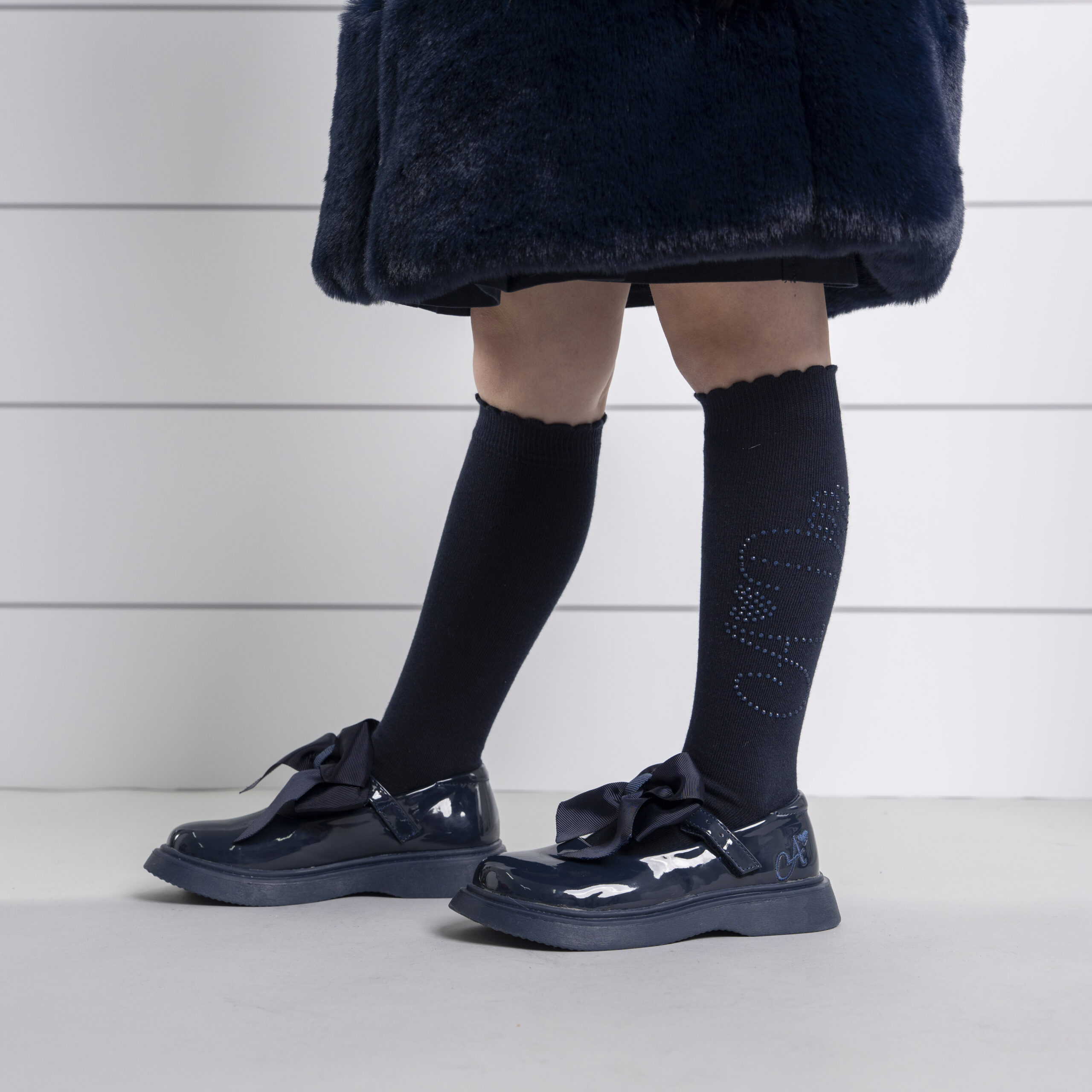 A Dee W266901 SEREN BTS KNEE HIGH SOCK Navy